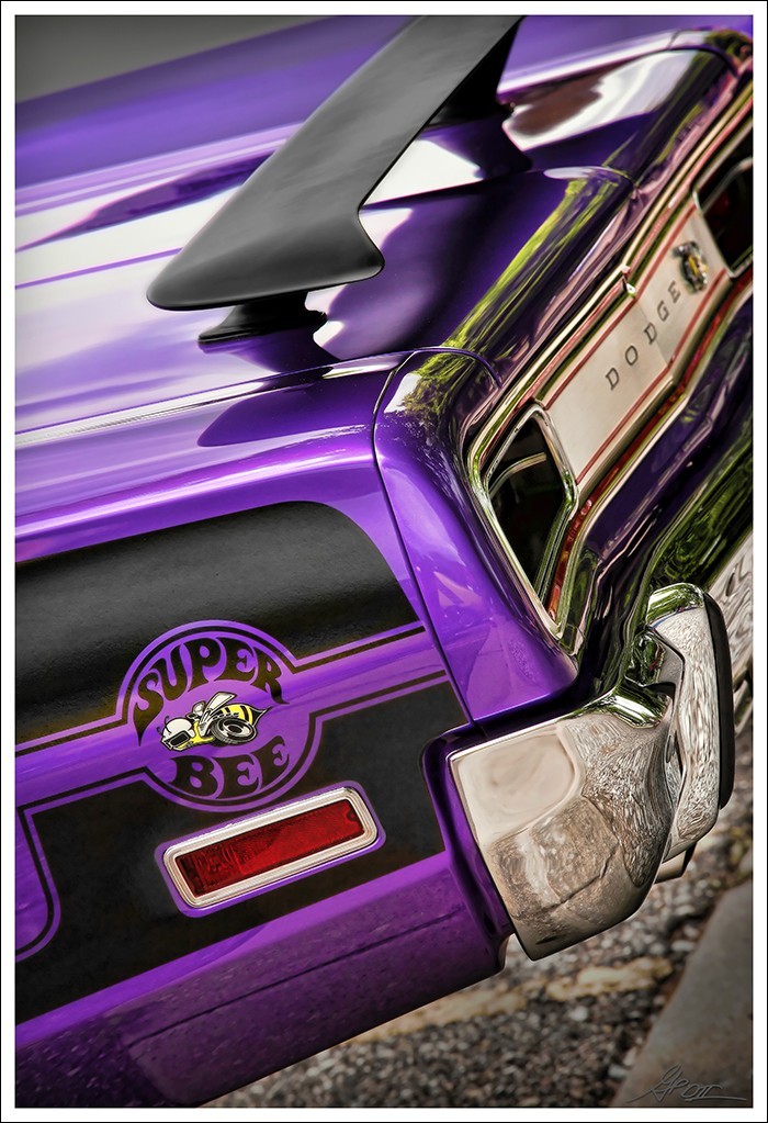 1970 Dodge Coronet Super Bee 13x19 Art 383 Plum Crazy Purple 440