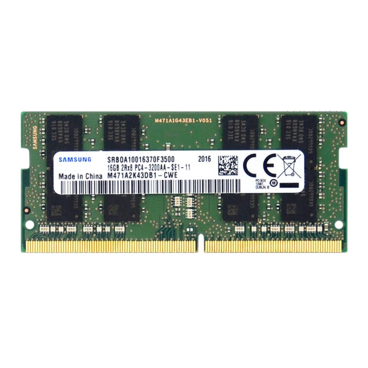 Samsung 64GB 4X16GB DDR4 3200MHz PC4-25600 CL22 260-Pin Sodimm