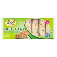 Regal Bakery Fruit Cake Slices with Glazed Fruit Pieces 7 Slice 210g (Pack Of 3)