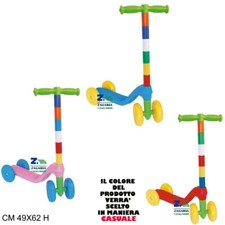 MONOPATTINO IN PLASTICA PER BAMBINI 4 RUOTE MULTICOLORE GIOCATTOLO BABY
