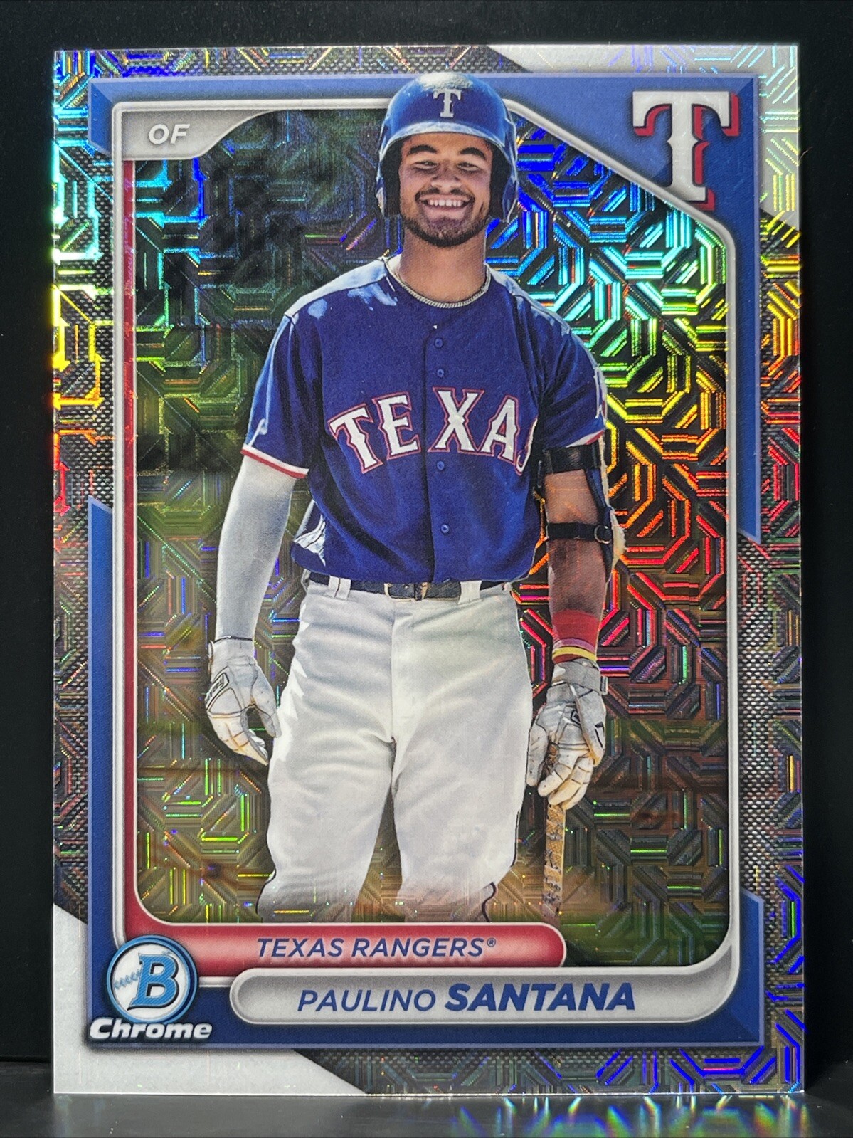 2024 Bowman Chrome Paulino Santana Mojo Mega Image Variation SP BCP-245
