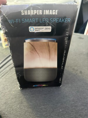 Sharper Image Bluetooth LED Wireless Wi-Fi Smart Speaker Amazon Alexa iTunes