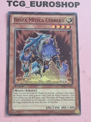 Mythical Beast Cerberus YUGIOH BP02 COMMON PORTUGUESE 2013 NM #2648