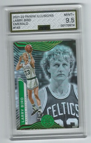 2021-22 Panini Illusions Larry Bird Emerald # 143 Graded Card AGS 9.5 Celtics - 第 1/2 張圖片