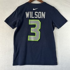 Nike Seahawks Russel Wilson Shirt Boys Large 14/16 jersey style tee