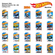 HOT WHEELS 2024 Mainline 1/64 Scale Diecast Long Card 126 - 250 You Pick 2 of 2