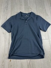 Oakley Short Sleeve Active Polo Shirt Mens Medium Navy Blue center logo