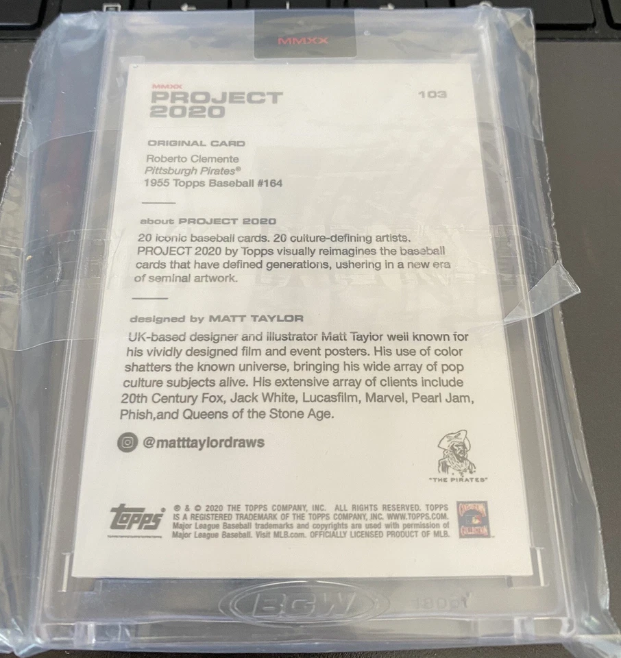 Topps Project 2020 Roberto Clemente #103 by Matt Taylor BOX IN HAND 1955 HOF - Image 2 of 2