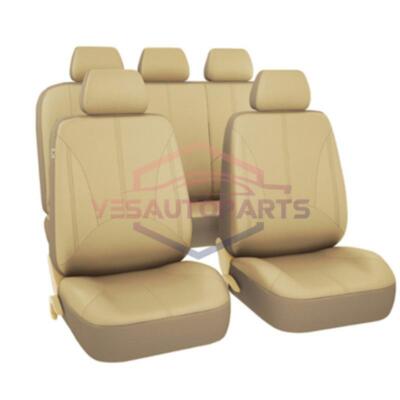 PU Leather Car SUV Seat Covers 9 Pieces For Front & Rear Interior Accessories