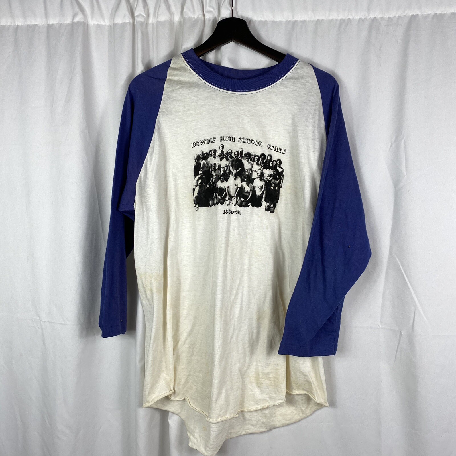 Vintage Dewolf High School Staff 198081 Tshirt Gem