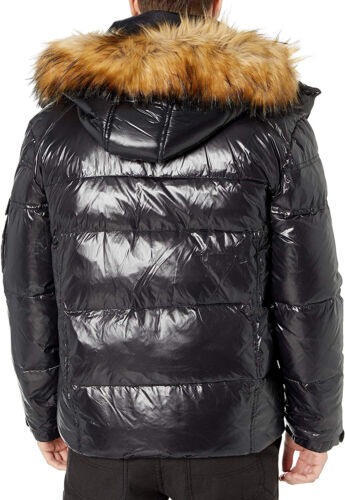 $495 Designer Rare S13 Men's Army Diesel Removable Faux Fur Hood Puff Jacket XL - Picture 5 of 7