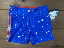 DSG Youth 3" Performance Athletic Shortie Shorts Size L 14 NWT Red White Blue