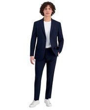 Dkny Mens Modern fit 2 Piece Suit 38 R Pants 31 / 32 Navy Blue Solid