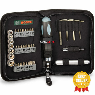 Genuine Bosch Screwdriver Set 38pc 2607019506 Green Black