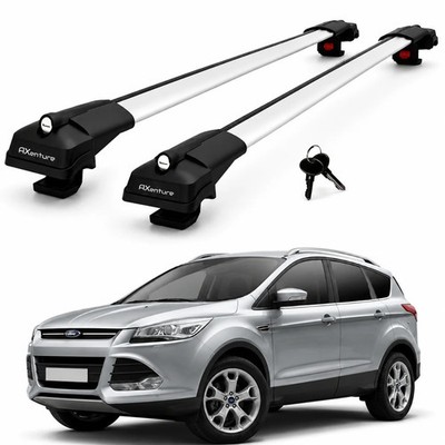 2X Roof Bars for Ford Kuga Mk2 2012 2019 Lockable Roof Rack Cross Bars Grey