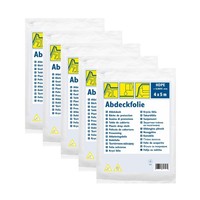 5X Abdeckfolie 4X5M Malerplane Schutzplane Allzweckfolie Hdpe Transparent 100 M²