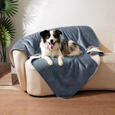 Waterproof Blanket for Couch Bed, Soft Pet Blanket Leakproof, Grey
