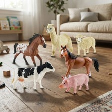 6PCS Farm Animal Toys for Kids 3-5 Realistic Plastic Farm Animal Figurines Ed...
