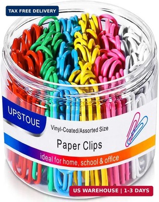 Vinaco Paper Clips Colorful, 100 Pack Large Paper Clips 2 Inch (50 mm), Durable