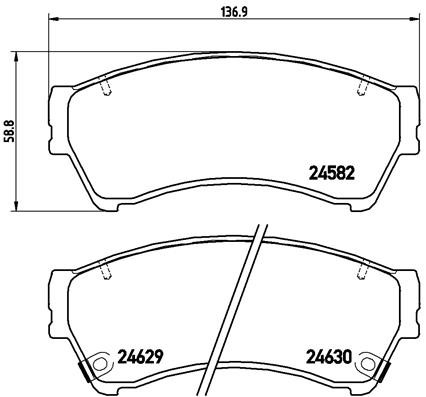 Vorderachse Brembo P 49 039 Bremsbelagsatz, Scheibenbremse FüR Besturn (Faw),For-image