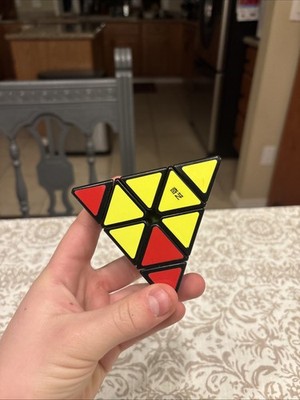 3x3x3 Pyramid Speed Cube Triangle 3D Puzzle Cube Black for Kids and Adults