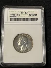 1963 ANACS PF67 SILVER PROOF WASHINGTON QUARTER GREAT EYE APPEAL 25c OLD HOLDER