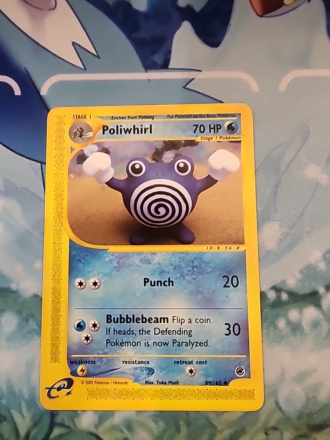 POKEMON EXPEDITION BASE SET E-READER POLIWHIRL CARD 89/165 NM
