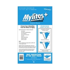 100 Mylar Comic Book Bags Mylites+ 1.42 Mil Standard Size 7.25 x 10.5 E. Gerber