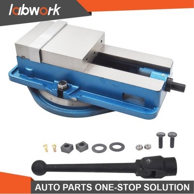 Labwork 6 Inch Milling Machine Vise Lockdown Bench Vise With 360° Swiveling Base