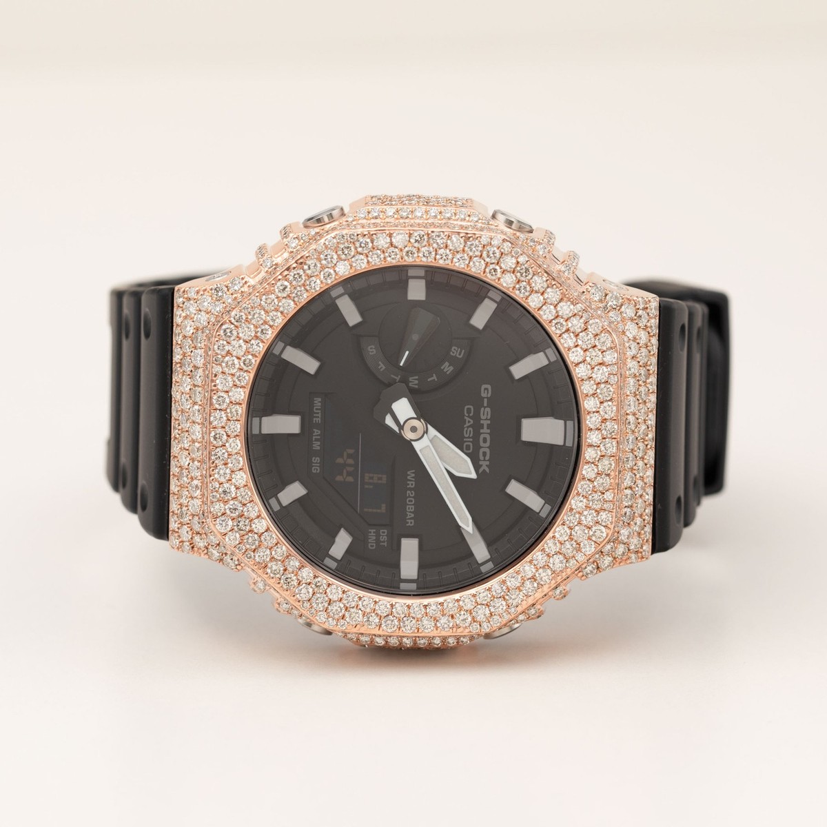 G-Shock GA2100-1A Black Dial Rose Diamond Watch, 7.90ct | eBay display picture 3