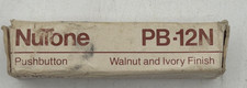 NuTone PB-12N Pushbutton Vintage Door Bell Button Walnut  Ivory NOS Free Ship