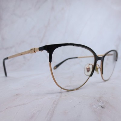 Tiffany & Co TF 1127 6122 Black Gold Cat Eye Eyeglasses Frames 54