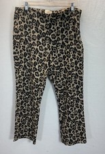 Sezane Clara Trousers Leopard Jacquard sz 44 sold out US LG/XL High Waist
