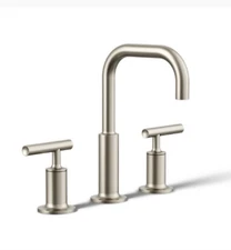 Kohler Purist Widespread Bathroom Faucet -K-14406-4-BN -VIBRANT BRUSHED NICKEL