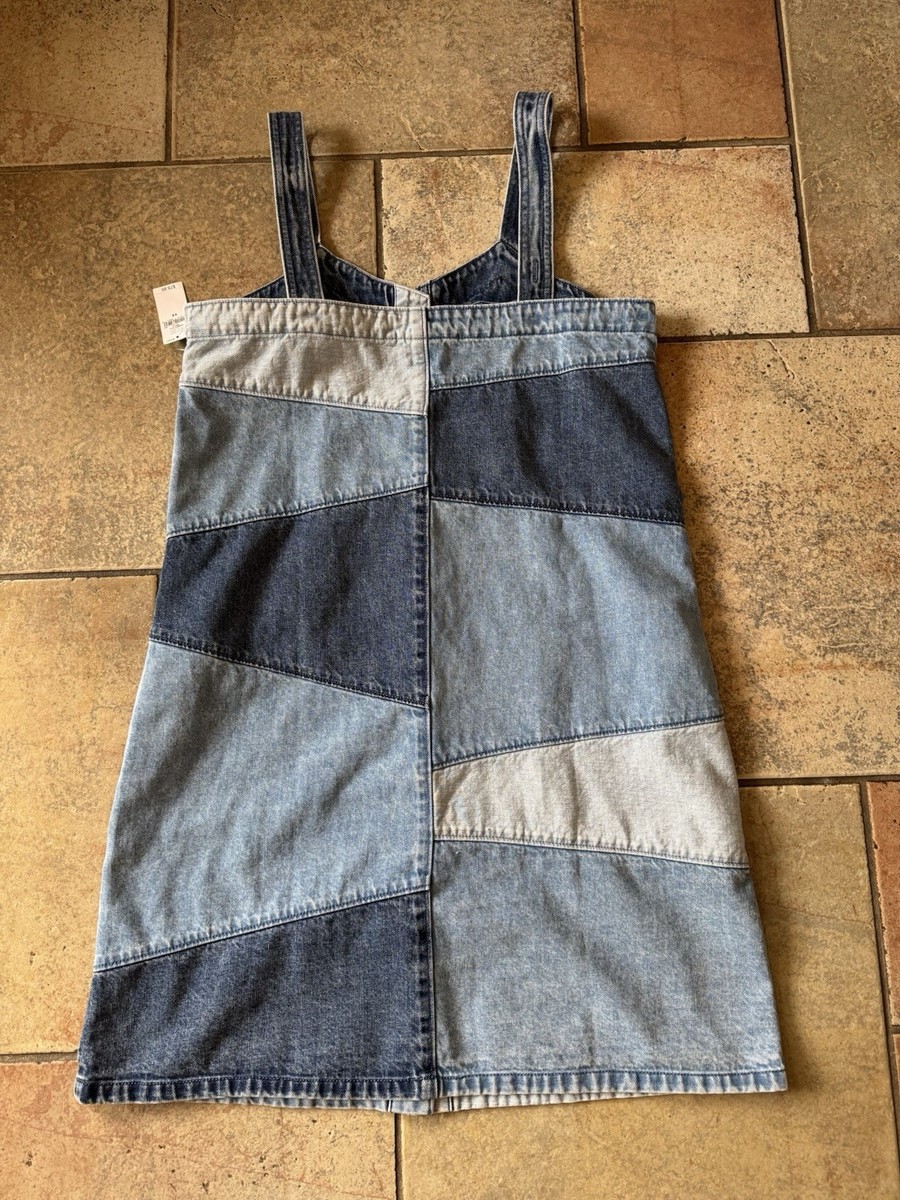 Gap - Women's Blue Patchwork Denim Mini Dress Size XS