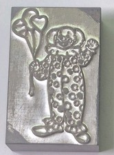 Máquina de estampado en caliente troquel de estampado: payaso con globos 2" x 1,5"