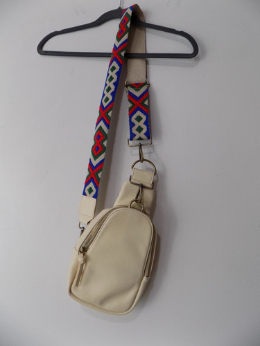 Anthropologie Urban Originals Liberty Sling Bag Purse Crossbody Cream Guitar Str