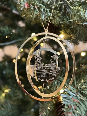 ChemEtch Exclusive Design Christmas Tree Ornament 24 Karat Gold Finish New InBox