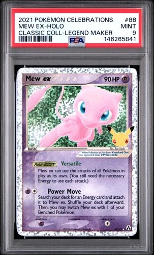 2021 POKEMON CELEBRATIONS CLASSIC COLL #88 MEW EX-HOLO PSA 9