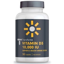 Image of Vitamin D3 10000iu High Strength 365 Soft Gel capsules Vitamin D 10,000iu Vit d