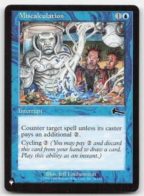 Miscalculation 36 PLST The List Reprints Magic MTG NM