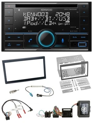 Kenwood CD 2DIN DAB USB Lenkrad Bluetooth Autoradio für Peugeot 307 2006-2009 PD - Bild 1 von 4