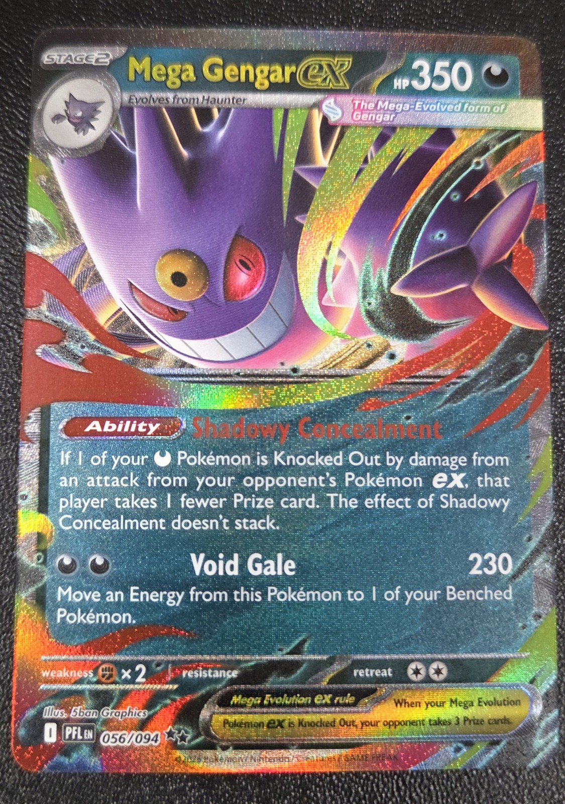 Mega Gengar ex Double Rare ME02: Phantasmal Flames 056/094 NM