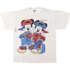JERZEES Mickey Mouse Minnie Mouse Vintage Kids S White T-Shirt Used