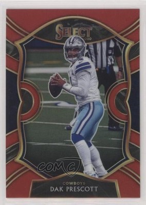 2020 Panini Select Concourse Red Prizm 57/99 Dak Prescott #9 s1i