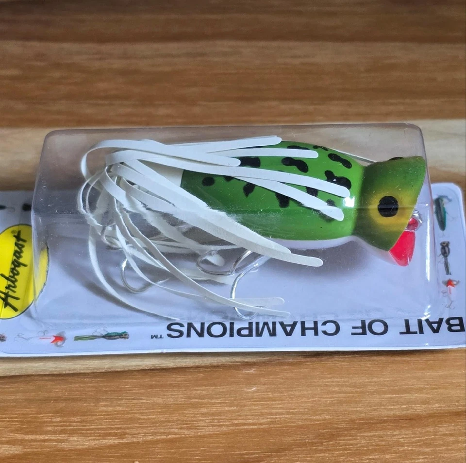 (Ct. de 4) Falda seductora Arbogast Hula Popper Topwater 2" 3/8 oz boca ahuecada Foto 4 de 4