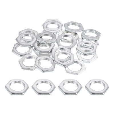 M16x1.5x3mm Steel Hex Nuts, 25Pcs Metal Screw Nuts Fasteners, 22mm Width