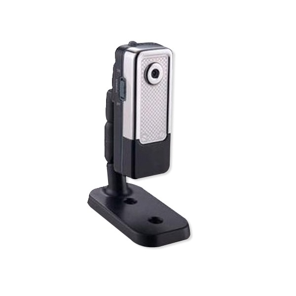 Petite caméra caméscope argentée discrète pour surveiller votre intérieur en toute sécurité