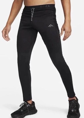 $145 Nike Mens LARGE Trail Lunar Ray Winterized Running Tights Black FB8599-010