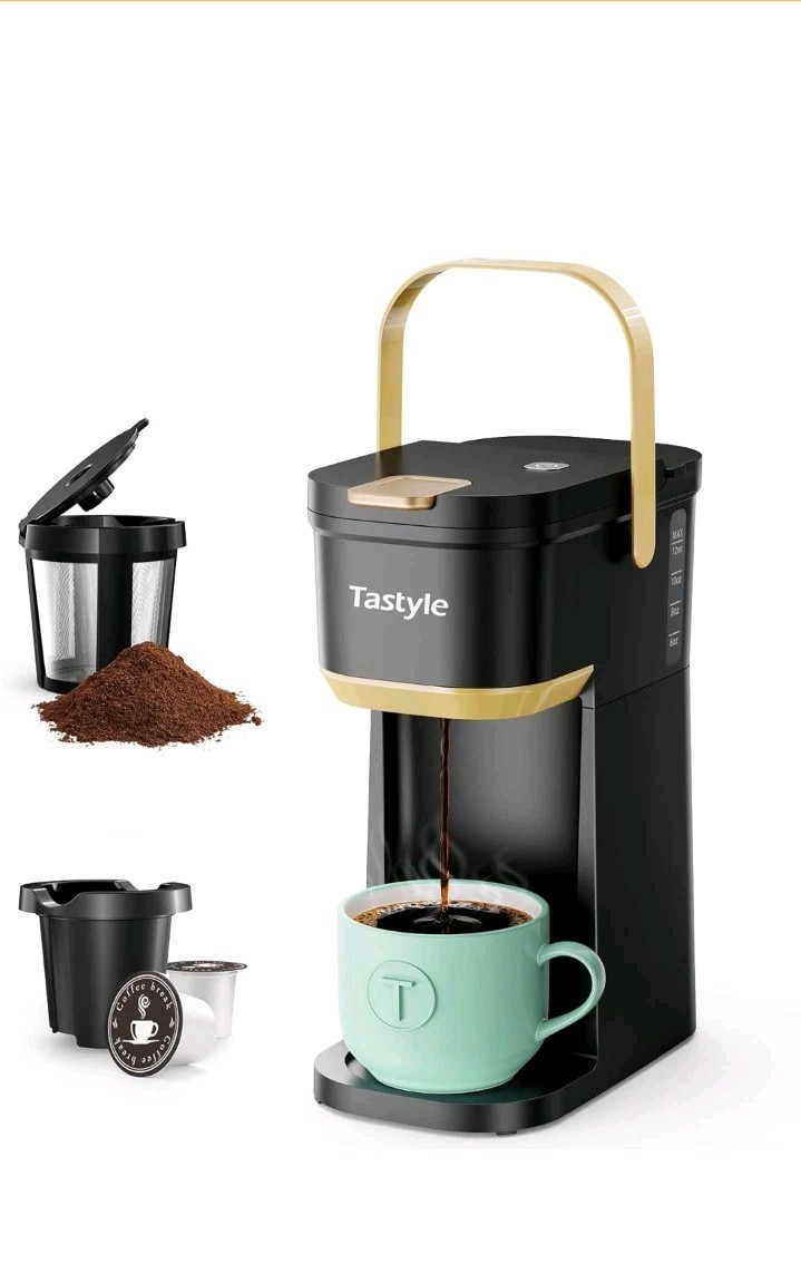 Black Compact Two-in-one Brewer